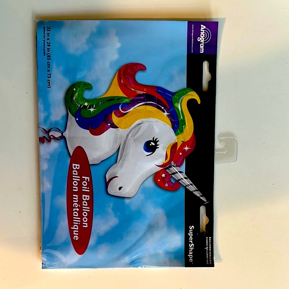Anagram Rainbow Unicorn Foil Balloon SuperShape
